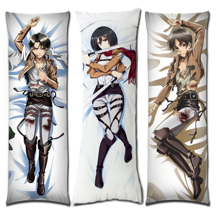 Anime Attack on Titan Cosplay Otaku Dakimakura Cushion Pillow Case 35*55cm #K75 