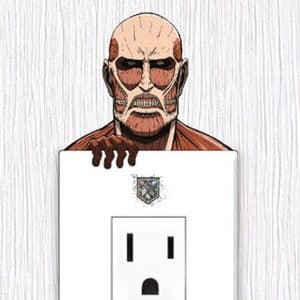 Colossal Titan Wall Outlet Sticker Shut Up And Take My Yen : Anime & Gaming Merchandise