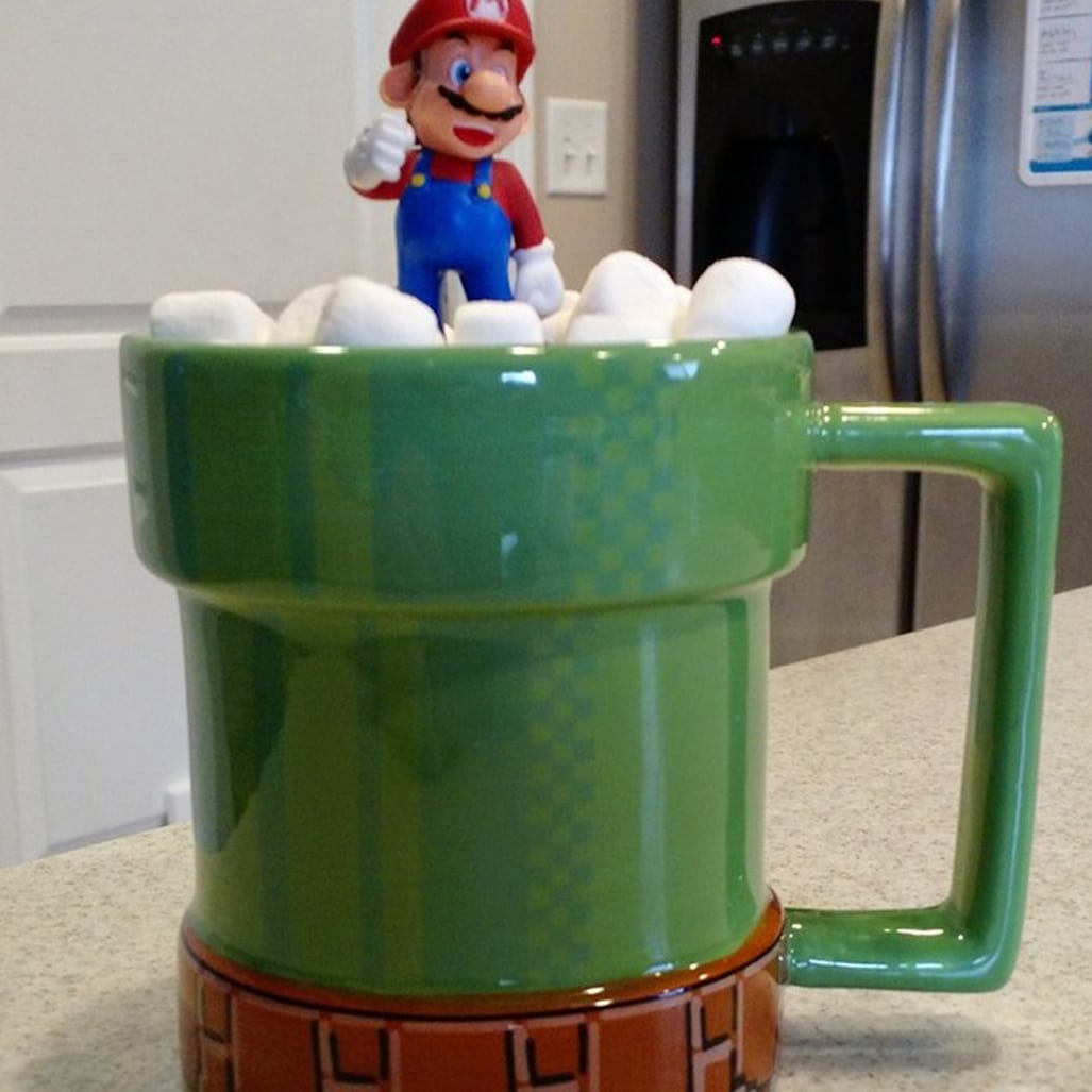 Super Mario Level-Up Pipe Mug Shut Up And Take My Yen : Anime & Gaming Merchandise