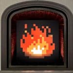 8-Bit Fireplace Decoration