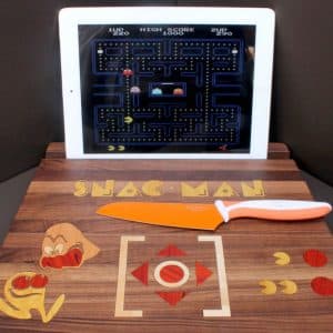 Pac-Man Cutting Board Tablet Stand Shut Up And Take My Yen : Anime & Gaming Merchandise