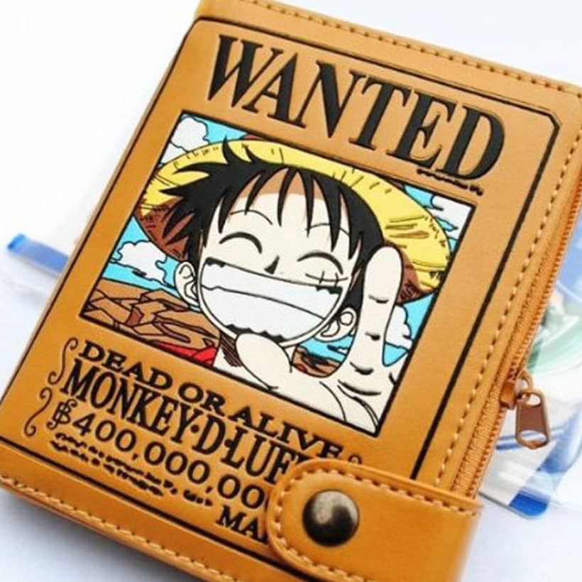 Japan Anime One Piece Monkey D Luffy Pirate Wanted Cosplay Leather Wallet Purse