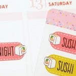 Sushi Date Night Planner Stickers