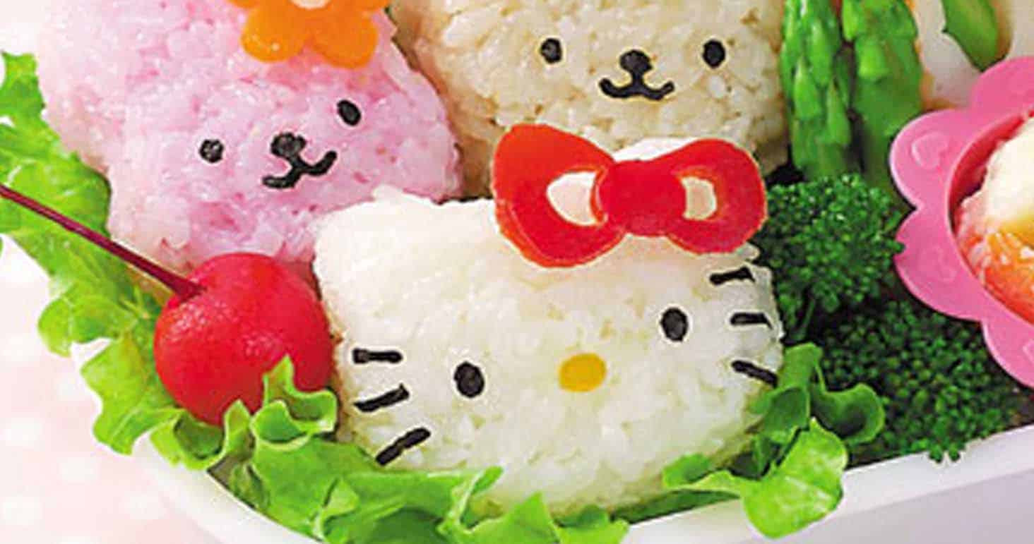 Face Shapes/ Seaweed Punch Cutter Details about   Arnest Hello Kitty  Rice Ball Mold Kit 