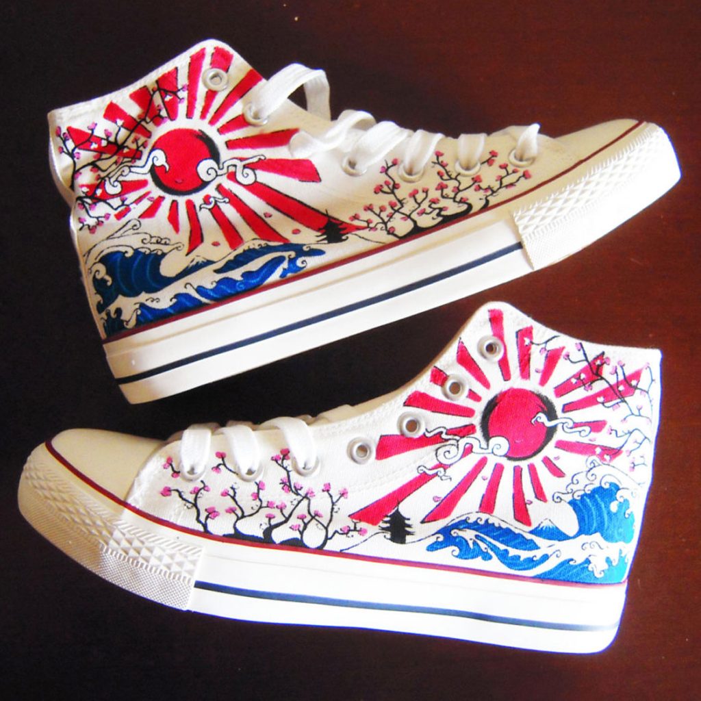 Japanese Hand Painted Shoes Shut Up And Take My Yen