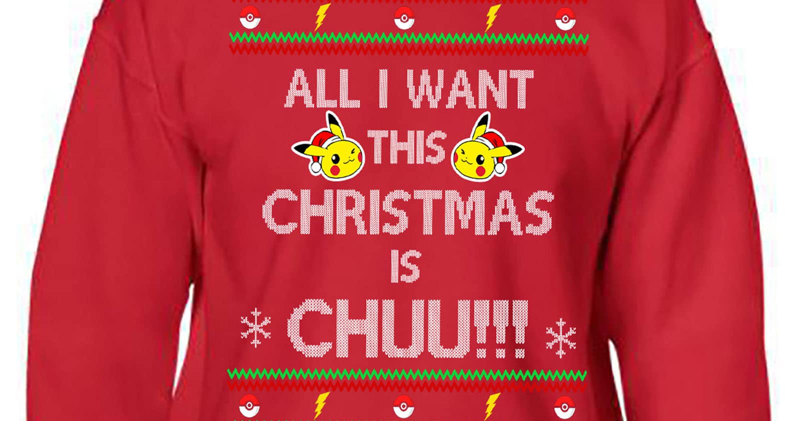 Ugly Pikachu Christmas Sweater - Shut Up And Take My Yen