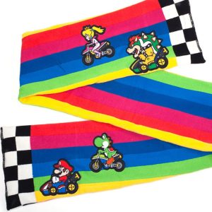 Mario Kart Rainbow Road Scarf