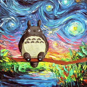 My Neighbor Totoro Starry Night Poster