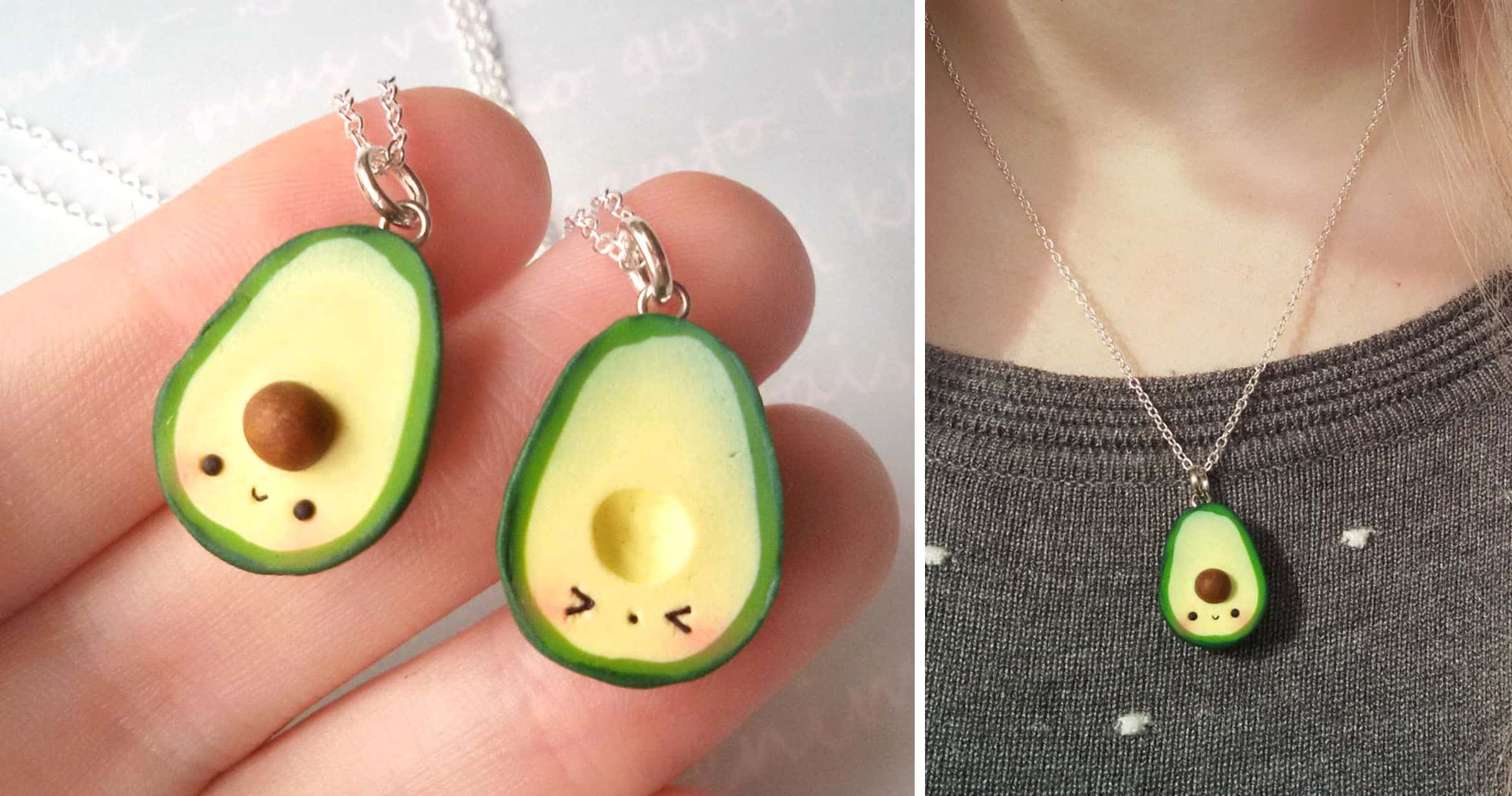Kawaii Avocado Friendship Necklace