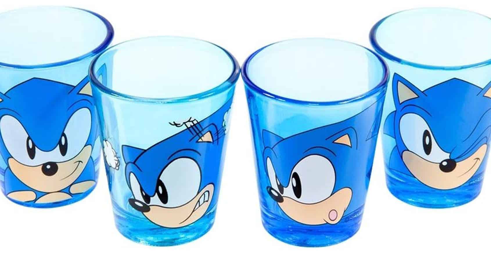 Surreal Ent. Sonic the Hedgehog Sonic & Tails 16-Bit Shot Glasses Set of 4 