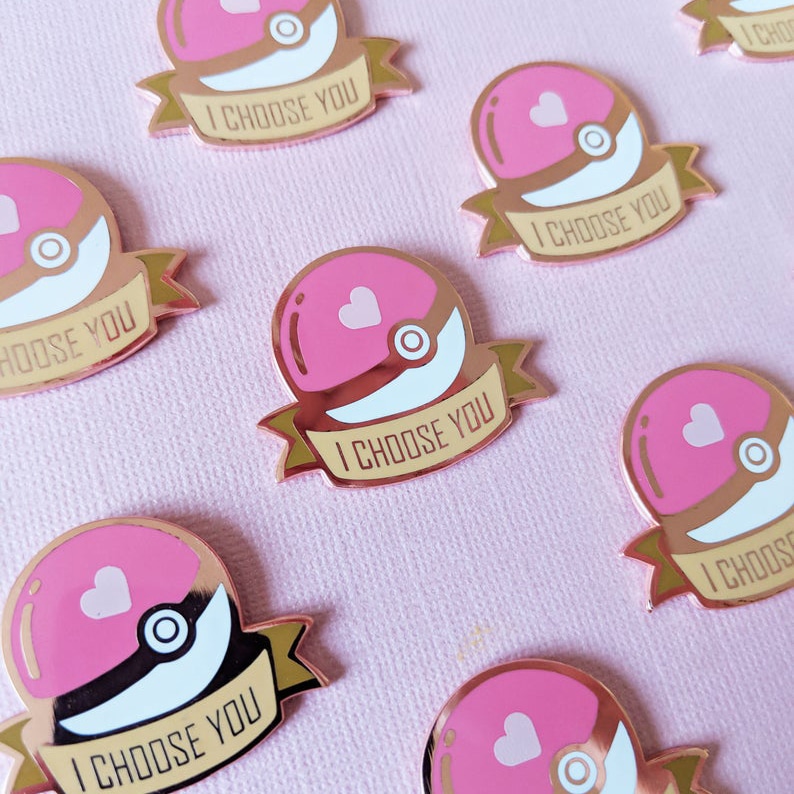 Choose Your Own Pokemon Pins
