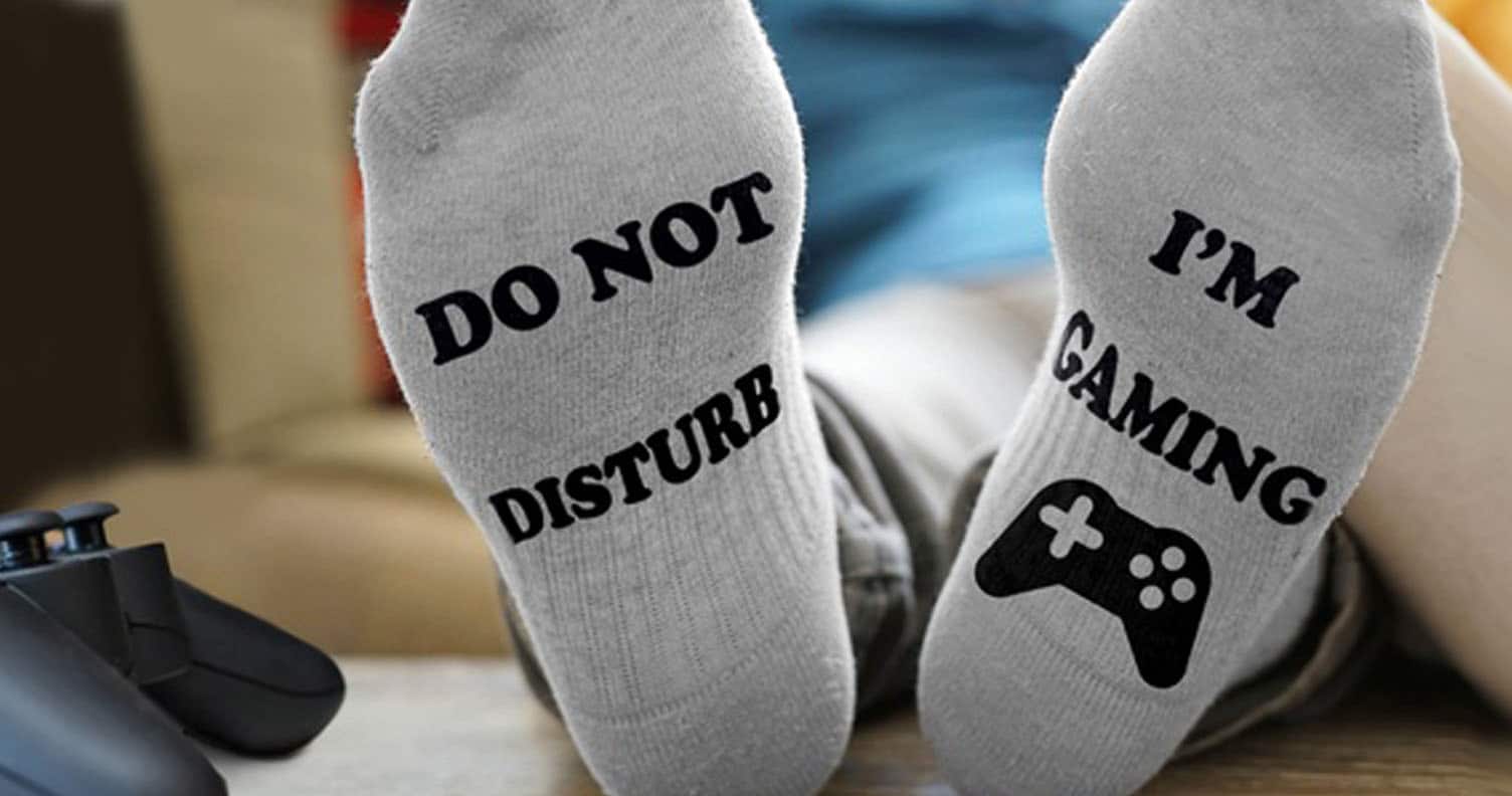 Details about   Novelty Gifts Socks Do Not Disturb I'm Gaming Funny us6-12 4-grey
