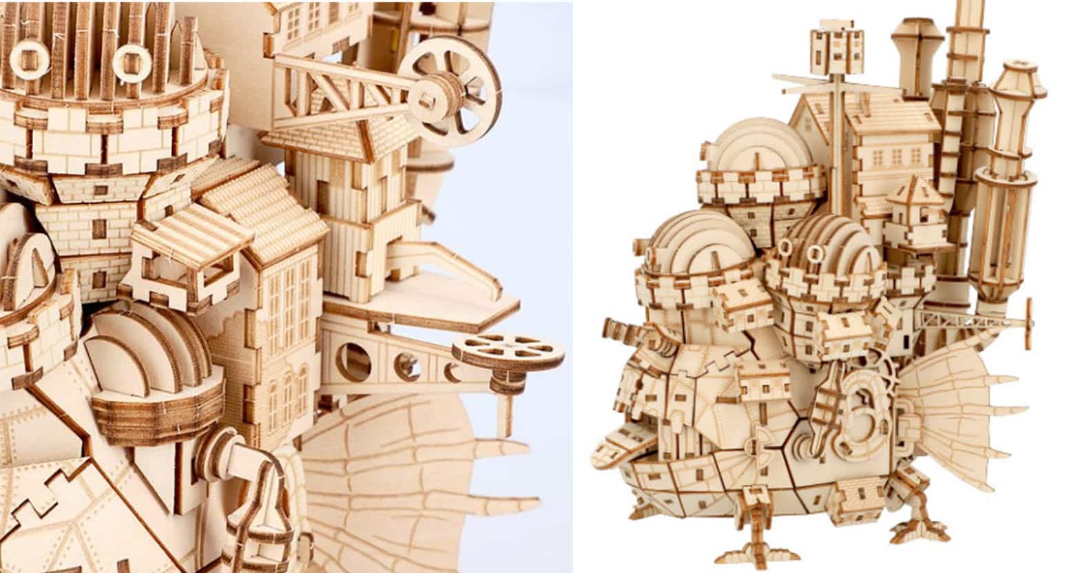 Studio Ghibli officiel Howl's Moving Castle Ki-GU-Mi en bois 3D Puzzles 