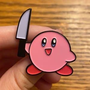 Kirby With A Knife Pin