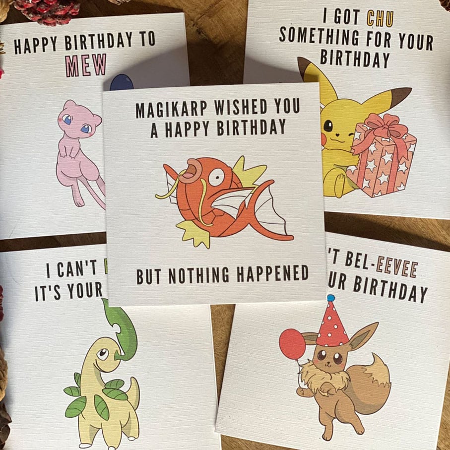 Pokeman  Birthday Card 