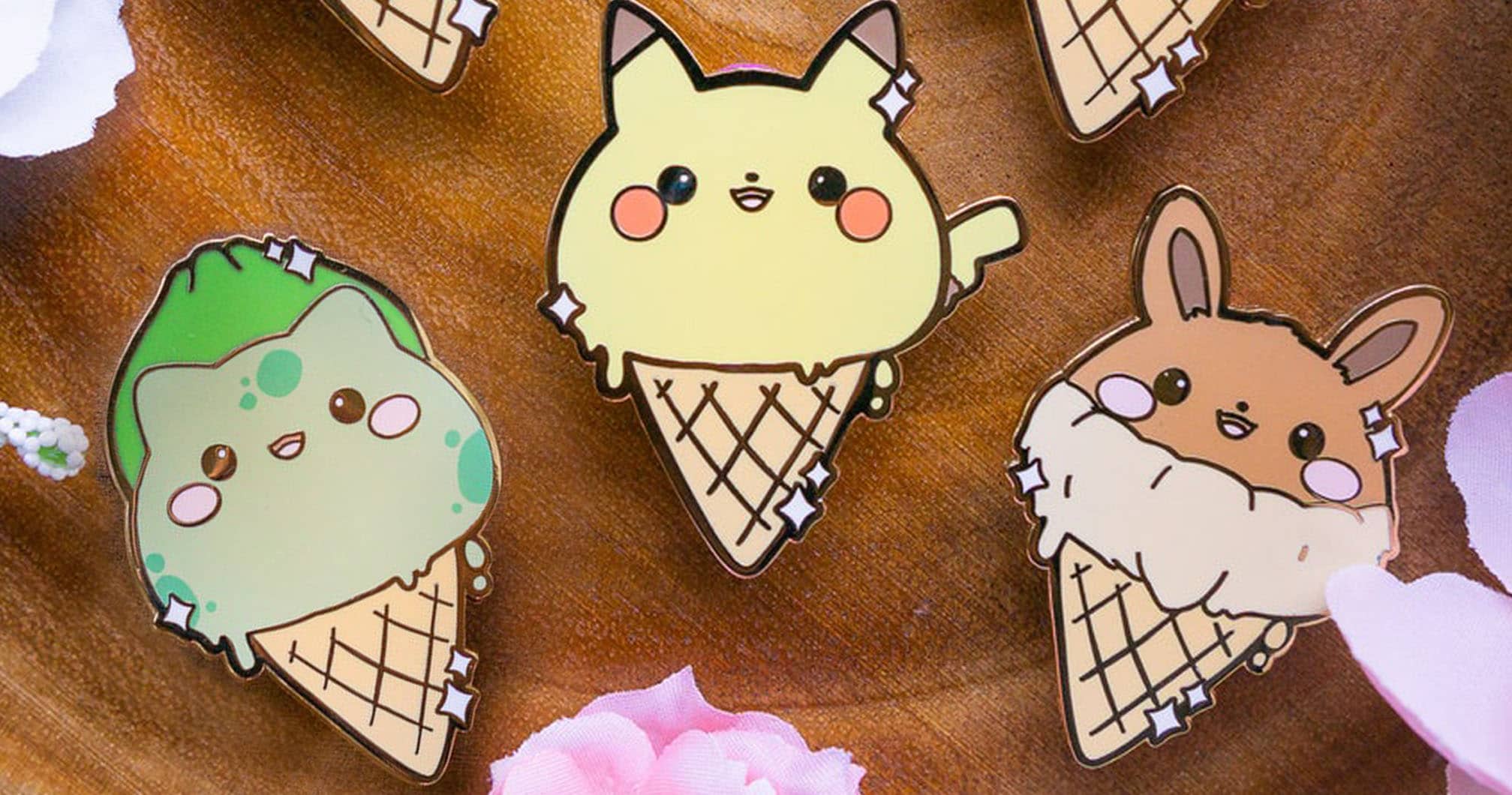 Pokemon Ice Cream Pins