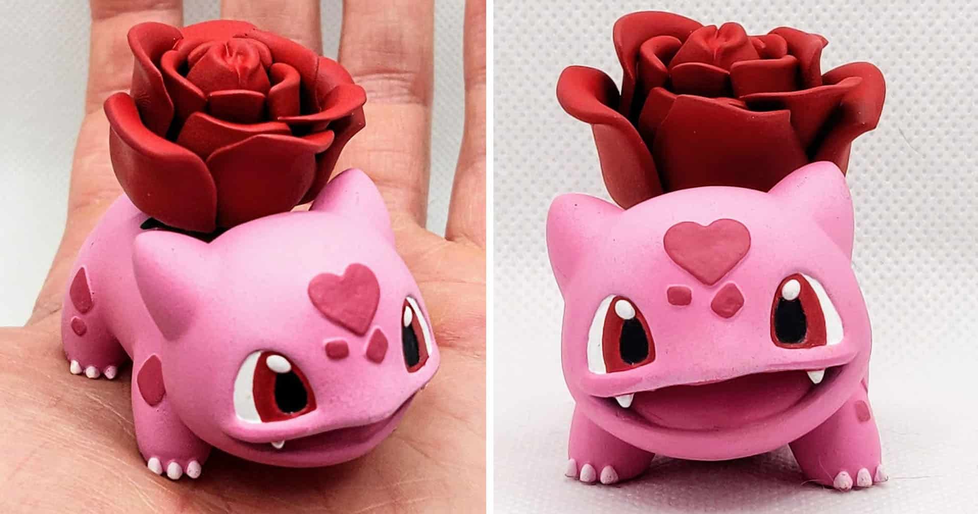 Rose Bulbasaur Valentine Figure