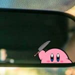 Kirby Rearview Mirror Sticker