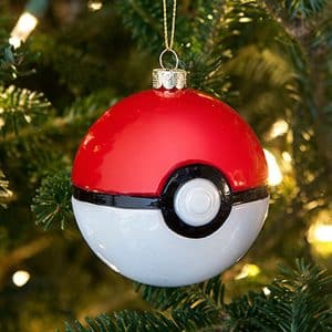 Pokemon Pokeball Glass Ornament Set